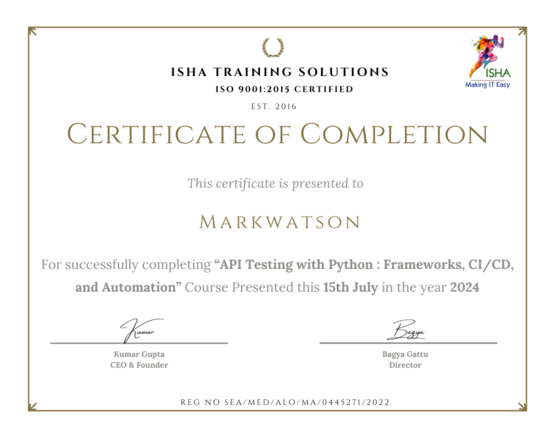 API Testing with Python : Frameworks, CI/CD, and Automation | Isha